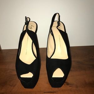 Giuseppe Suede Sling Back